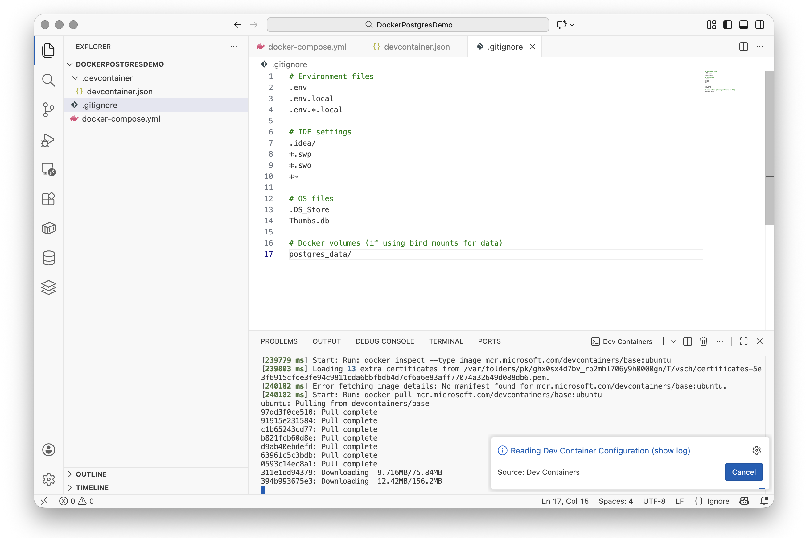 Fig. 6. Building the container