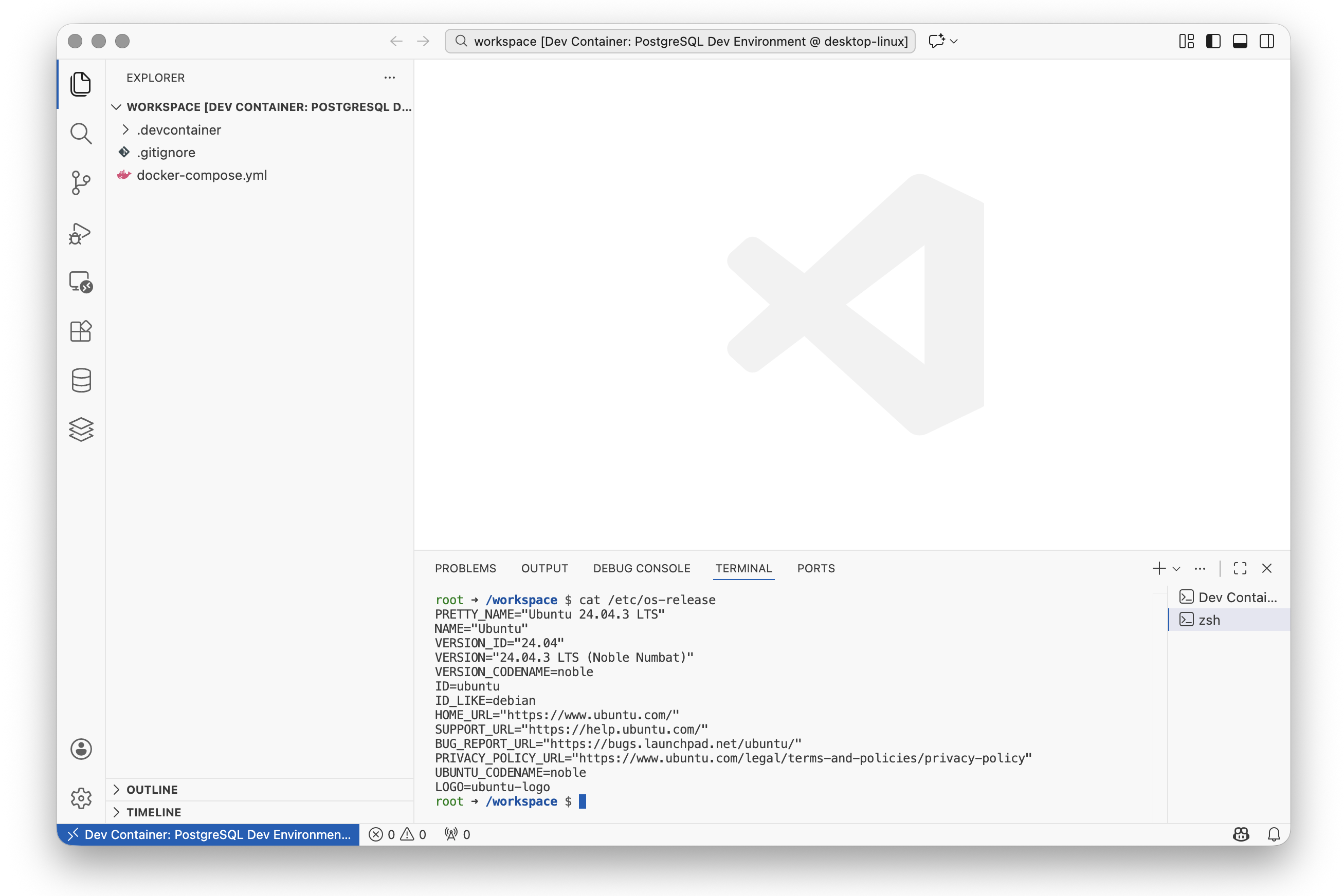 Fig. 8. Terminal inside container showing configuration details