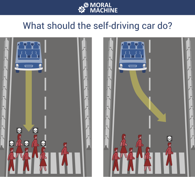 Fig. 1. A question in the Moral Machine