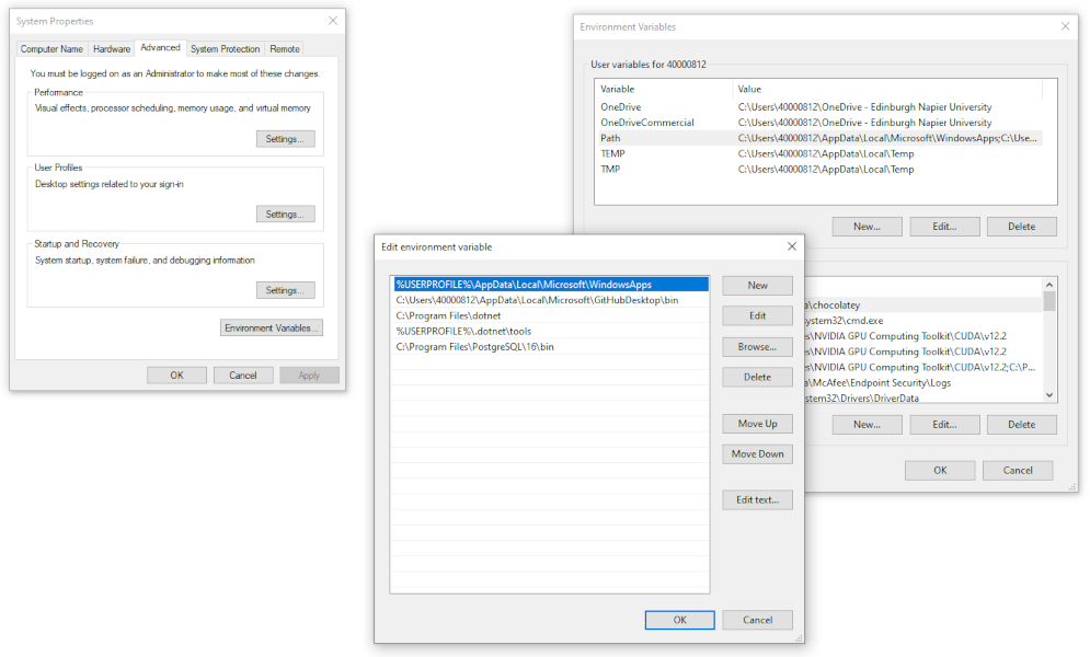 Fig. 3: Updating the Windows PATH