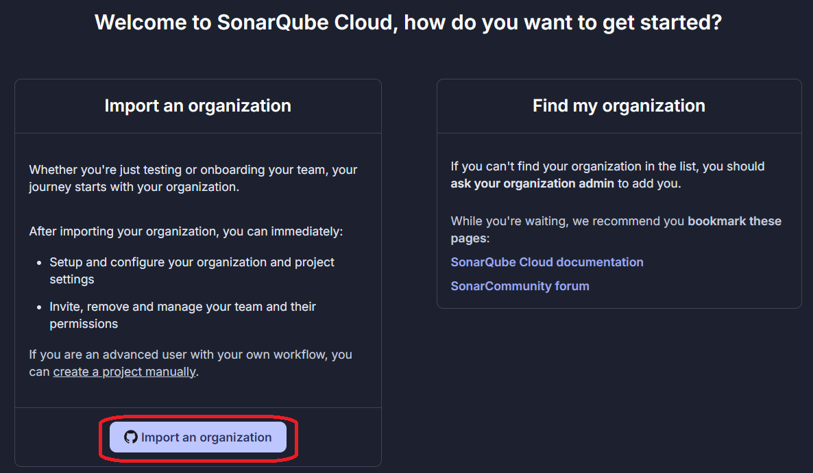 Import organization in Sonar