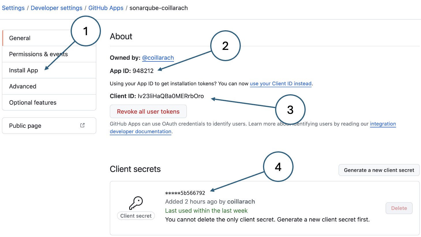 Fig. 2. GitHub app details