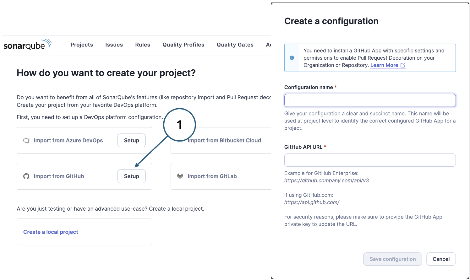 Fig. 1. Finding the settings button in GitHub